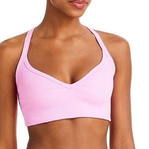 Pink Ribbed Year of Ours Set. Small Bottom Medium Top